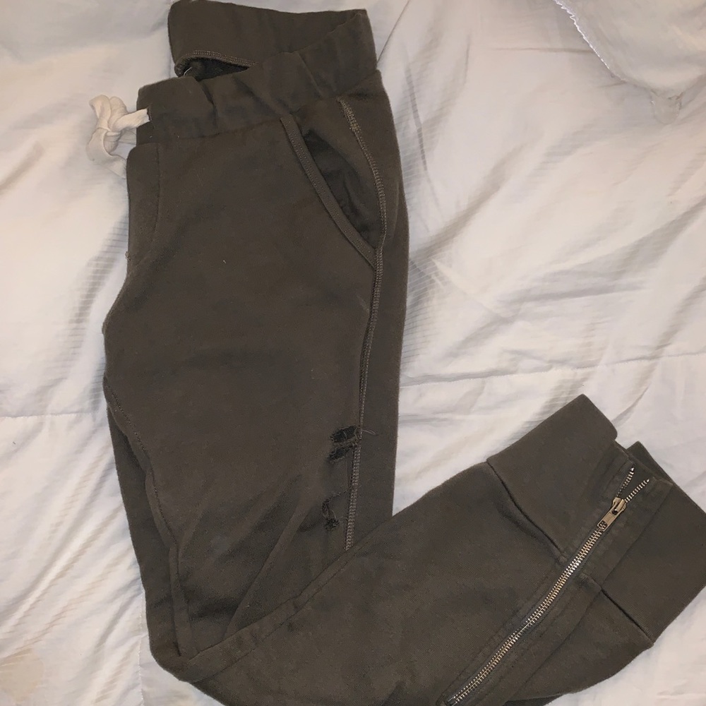 NSF distressed sweatpants.